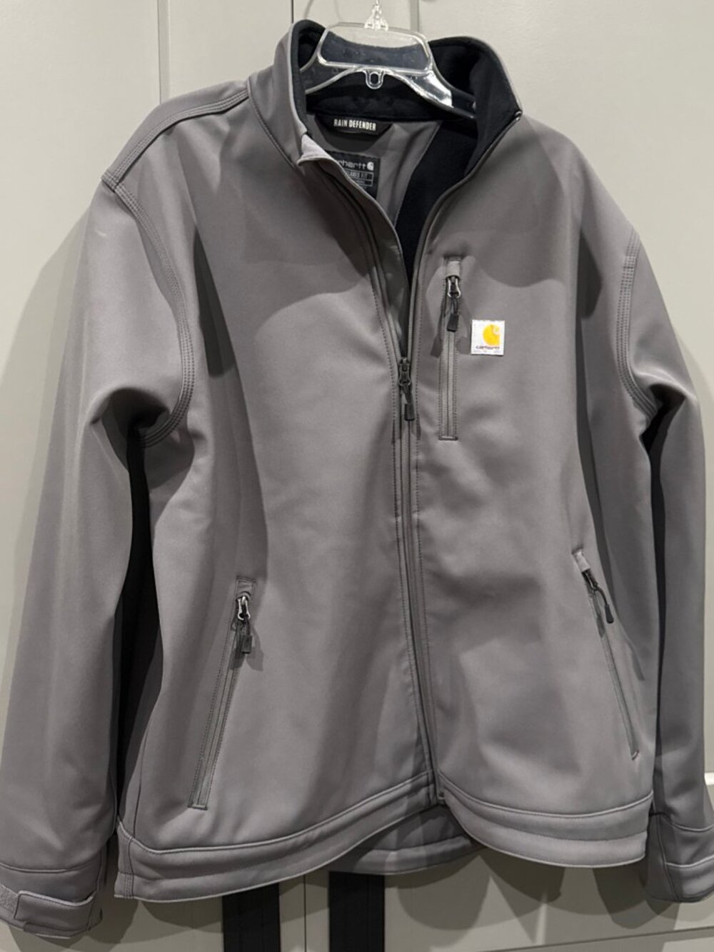 Carhartt Men's Rain Defender Relaxed Fit Softshell Jacket Gray XL🔥